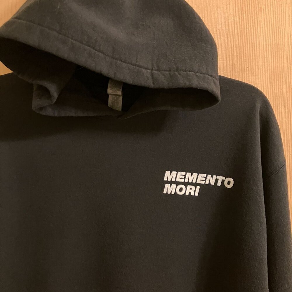 Memento Mori Mens THRASHED Crow Skull Dagger Moon Hoodie Sz. Medium Black AN GDD - Picture 11 of 12